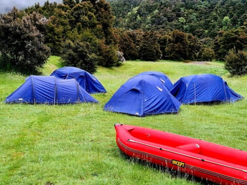 Outdoor Education Tents and Raft